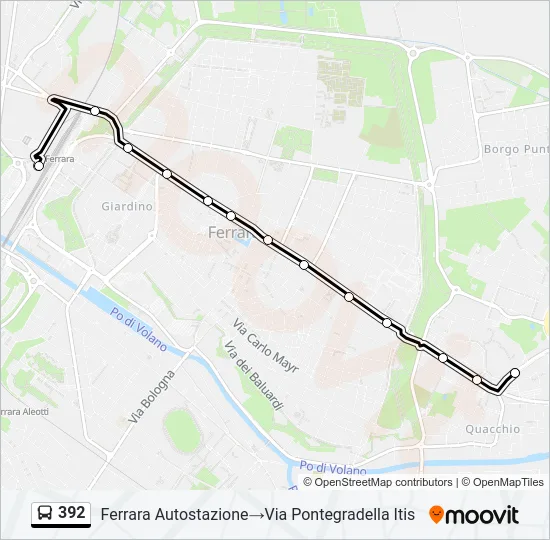 392 Bus Line Map