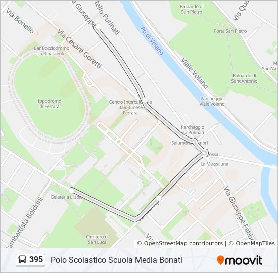 395 bus Line Map