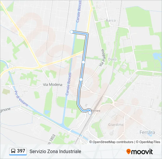 397 Bus Line Map