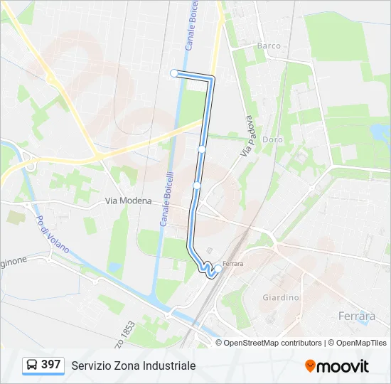 397 Bus Line Map