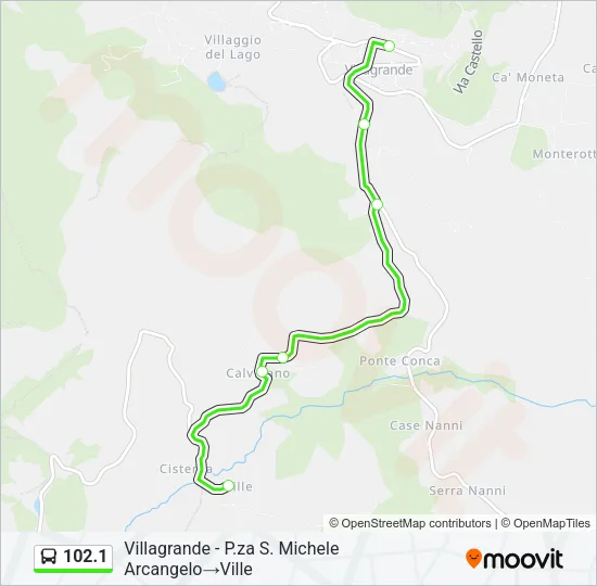 102.1 Bus Line Map