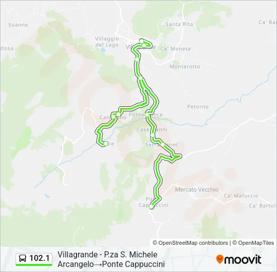 102.1 Bus Line Map