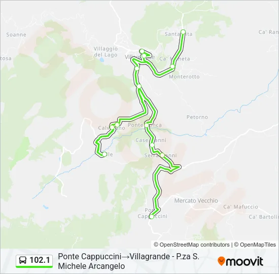 102.1 Bus Line Map