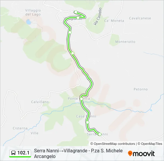 102.1 Bus Line Map