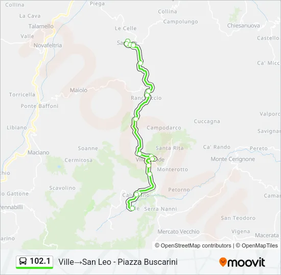 102.1 Bus Line Map