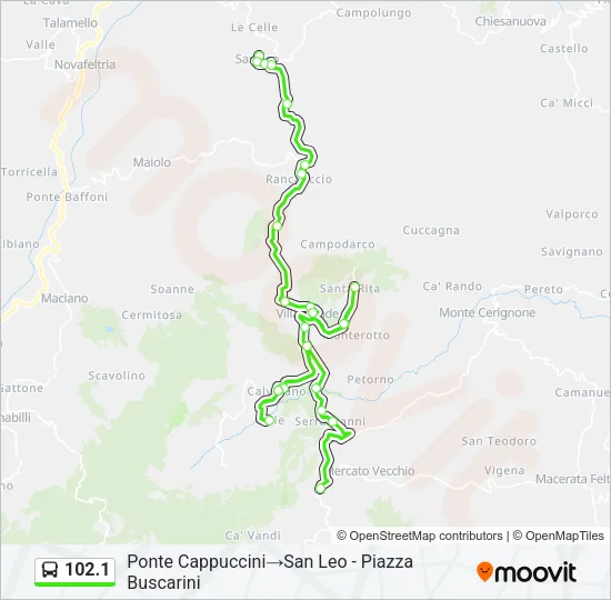 102.1 Bus Line Map