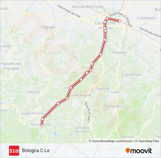 S1 A Train Line Map