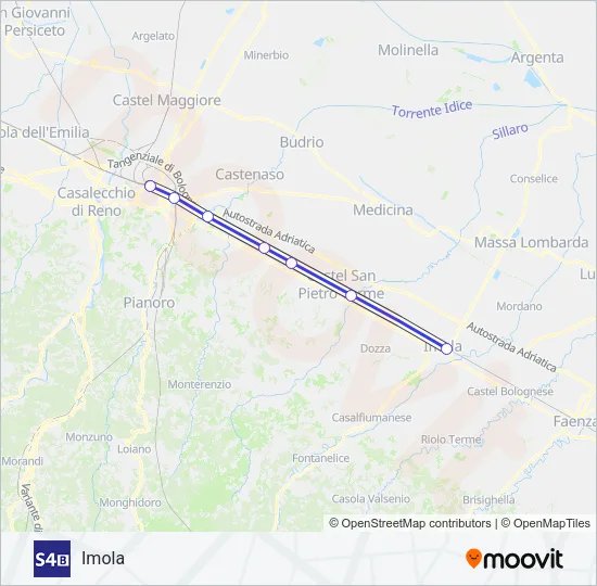 S4 B Train Line Map
