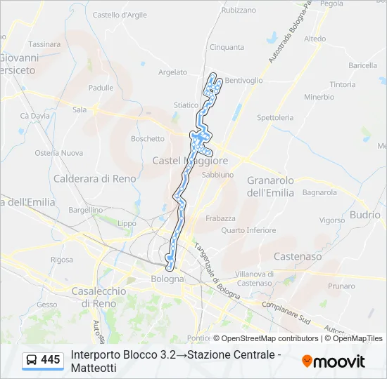 445 Bus Line Map