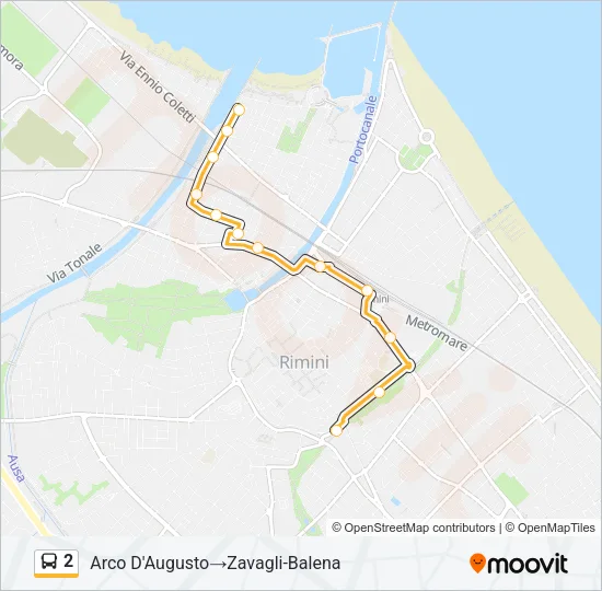 2 Bus Line Map