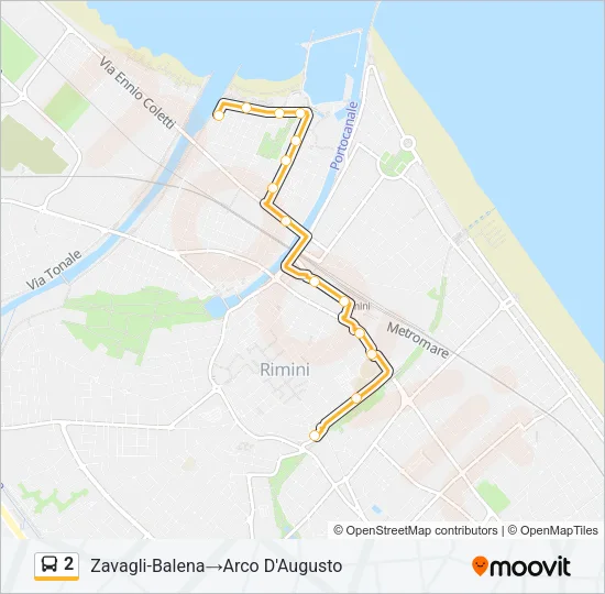 2 Bus Line Map