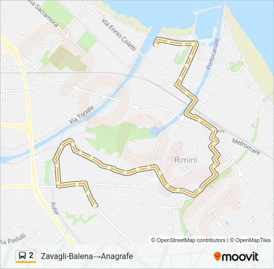 2 Bus Line Map