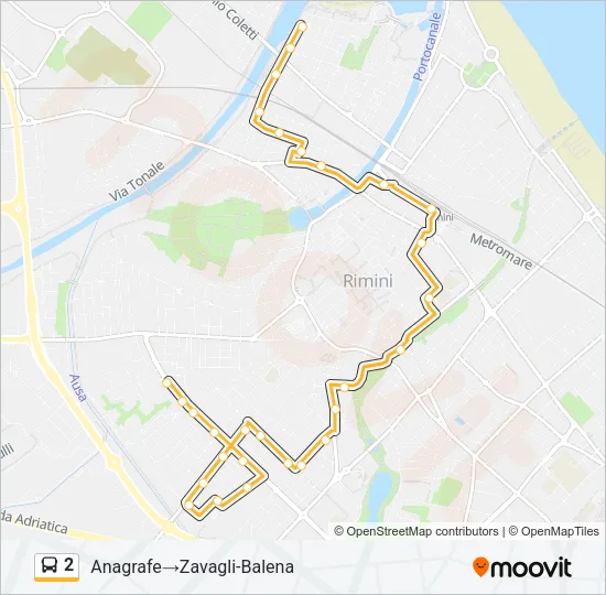2 Bus Line Map