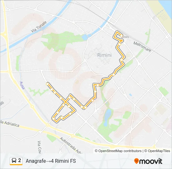 2 Bus Line Map
