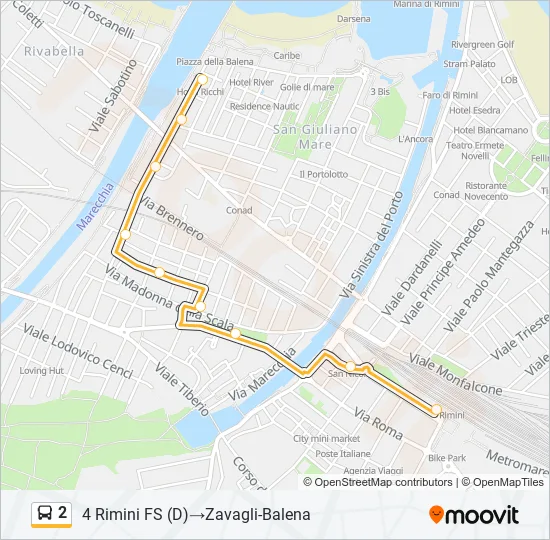 2 Bus Line Map
