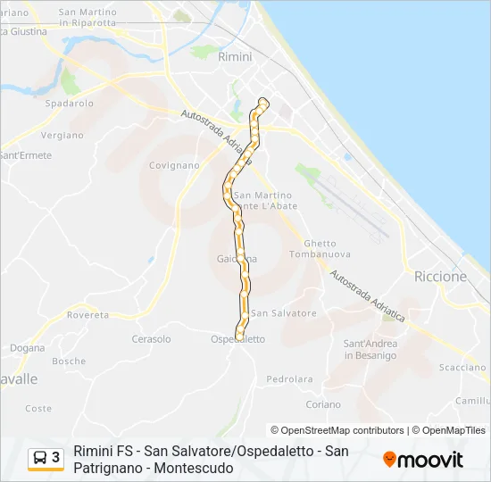 3 Bus Line Map
