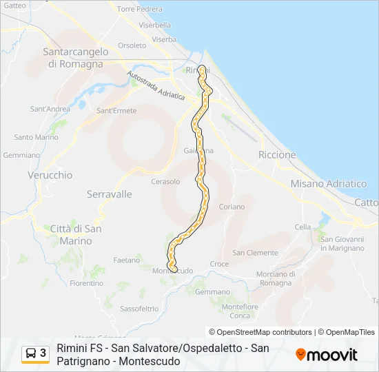 3 Bus Line Map