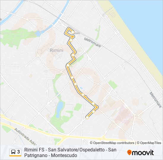 3 bus Line Map