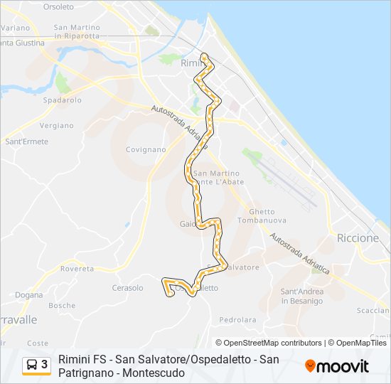 3 bus Line Map