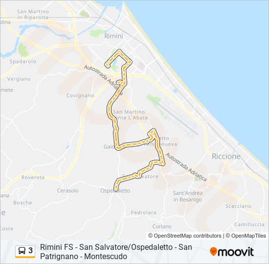 3 bus Line Map