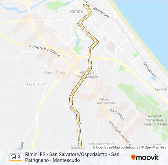 3 Bus Line Map