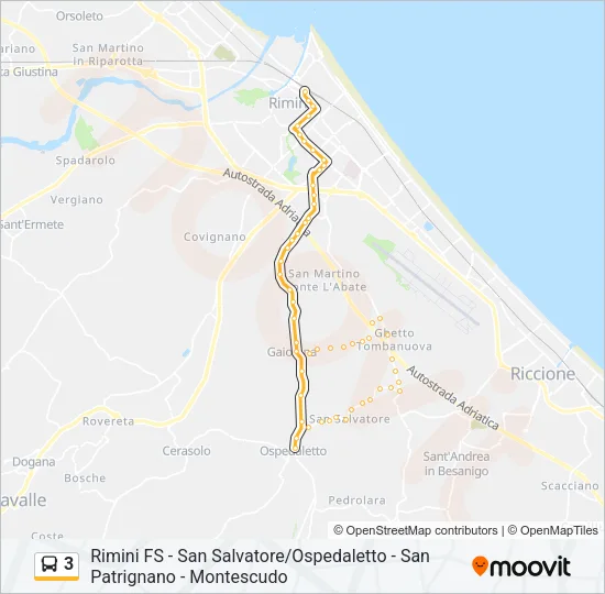3 Bus Line Map