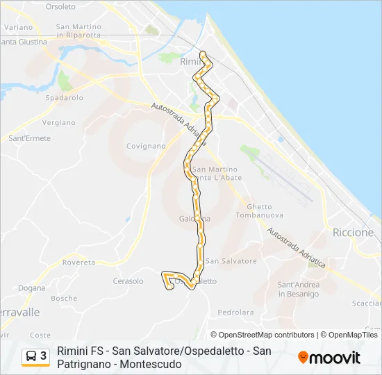3 Bus Line Map