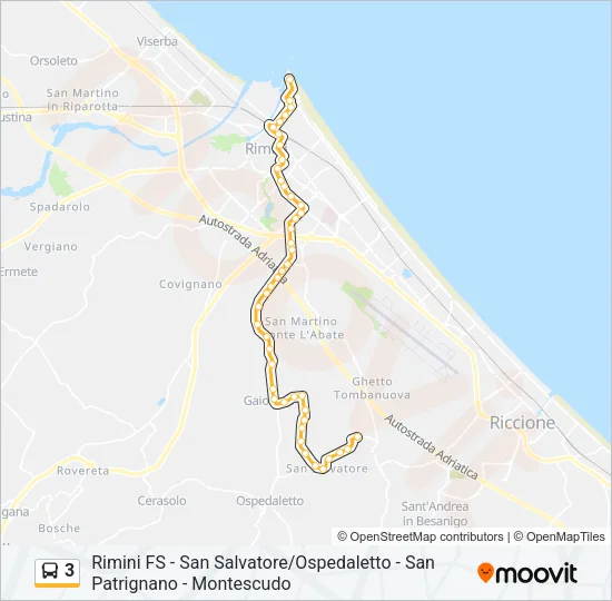 3 Bus Line Map