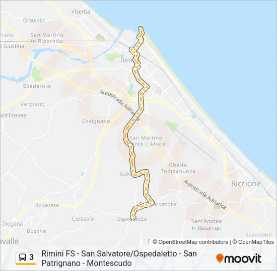 3 Bus Line Map