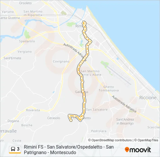 3 Bus Line Map