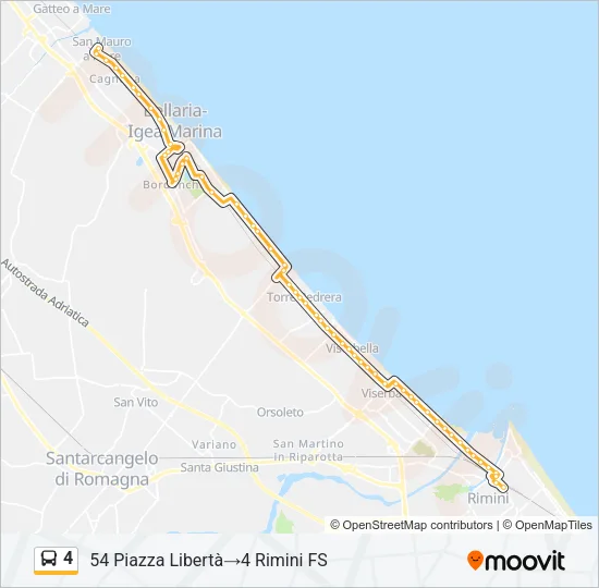 4 Bus Line Map