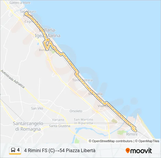 4 Bus Line Map