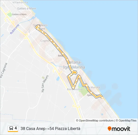 4 Bus Line Map