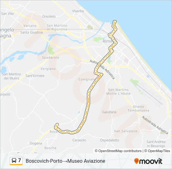 7 Bus Line Map