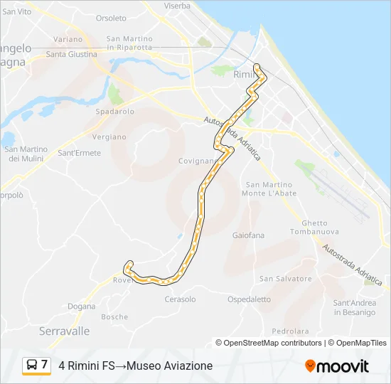 7 Bus Line Map