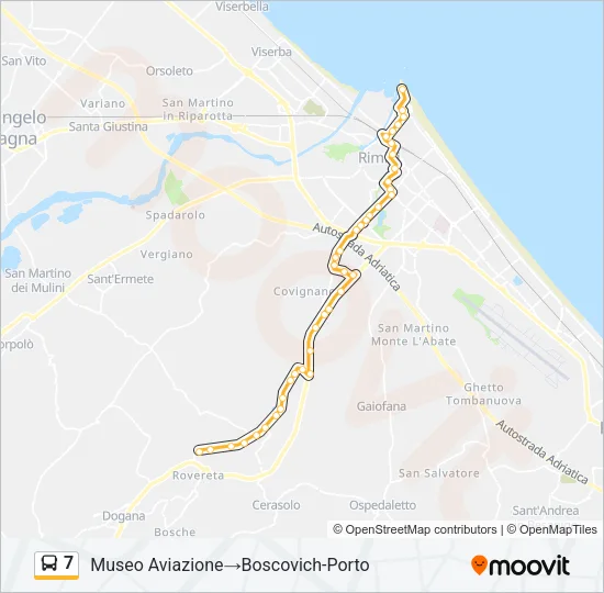 7 Bus Line Map