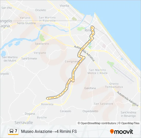 7 Bus Line Map