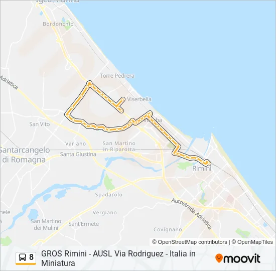 8 Bus Line Map
