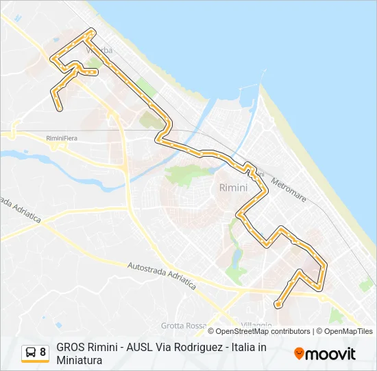 8 Bus Line Map