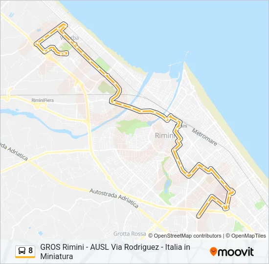 8 Bus Line Map
