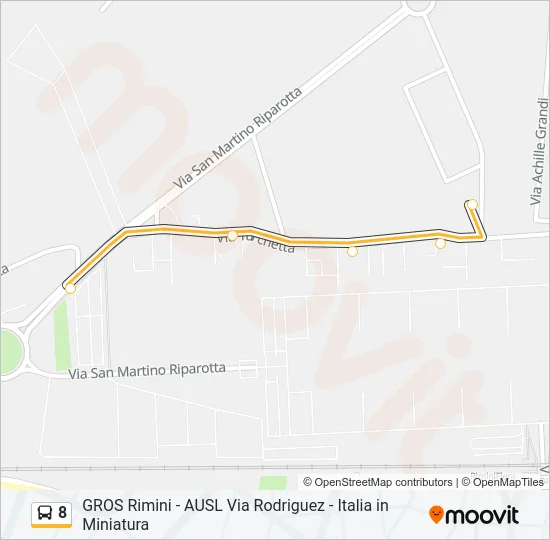 8 Bus Line Map