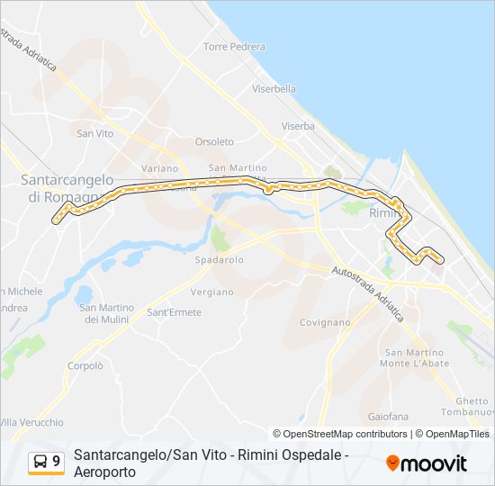 9 bus Line Map