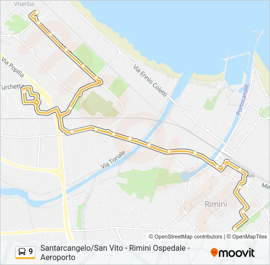 9 Bus Line Map