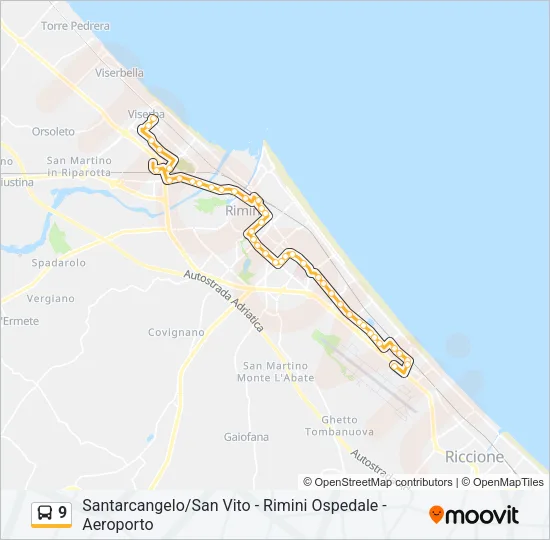 9 Bus Line Map
