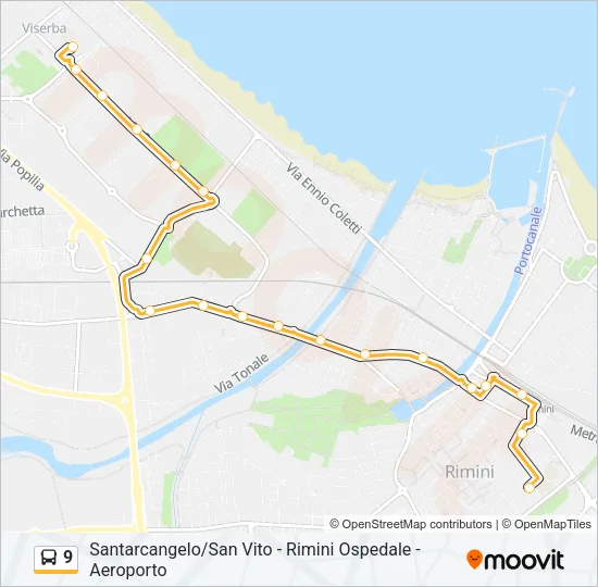 9 Bus Line Map