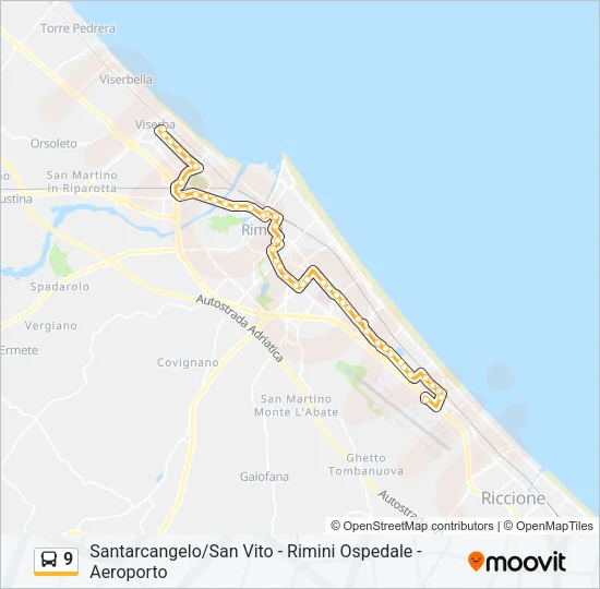 9 Bus Line Map