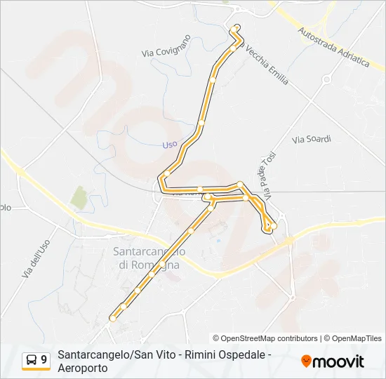 9 Bus Line Map