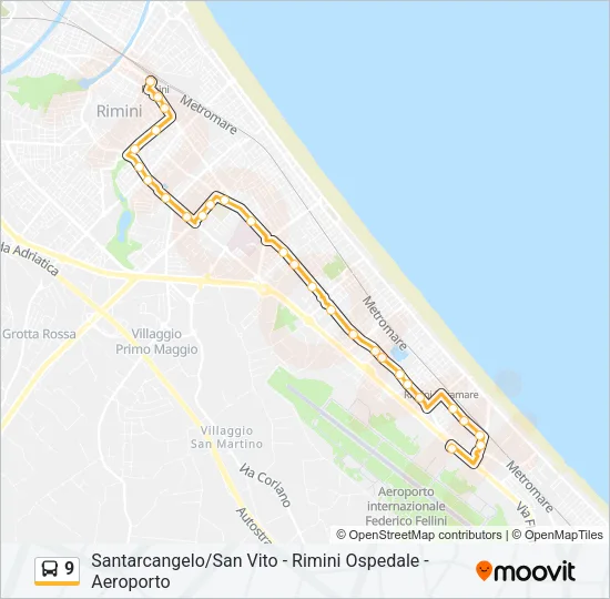 9 Bus Line Map