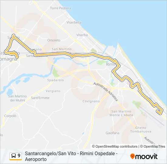 9 Bus Line Map