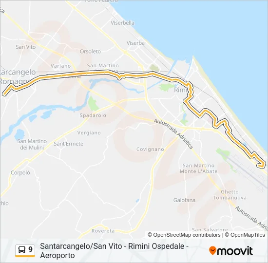 9 Bus Line Map